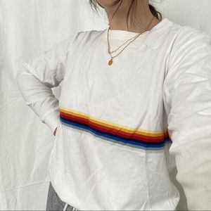 BRANDY MELVILLE rainbow striped tee